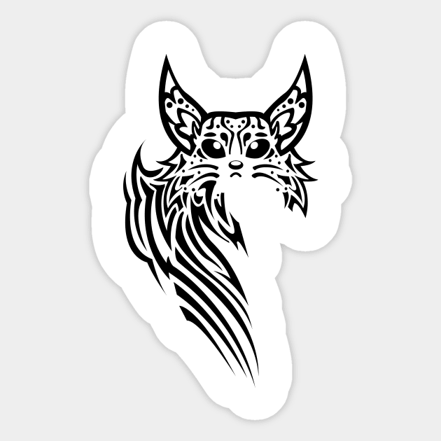 Lynx tattoo style Sticker by Velvet